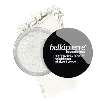 bellapierre HD Finishing Powder | Translucent Setting Powder | Poreless Shine-Free Matte Finish | Lightweight Gentle Formula | Non-Toxic &amp; Paraben Free | Cruelty Free Mineral Makeup