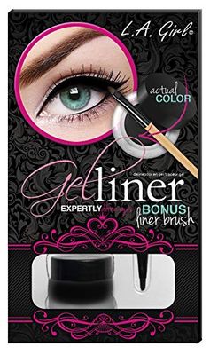 L.A. Girl Gel Liner Kit, Dark Brown GEL723 (Pack of 3)