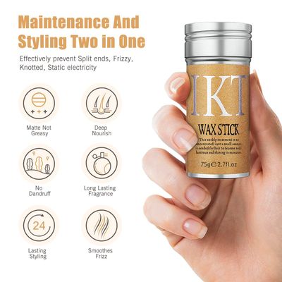 Hair Wax Stick, Slick Stick for Hair Non-greasy Styling Hair Pomade Stick, Strong Hold Makes Hair Look Neat and Tidy
