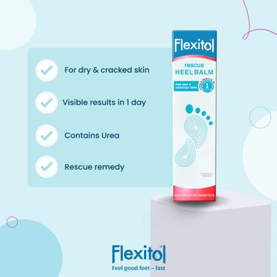 Flexitol Heel Balm, Rich Moisturizing &amp; Exfoliating Foot Cream, Original Version, 4 Oz