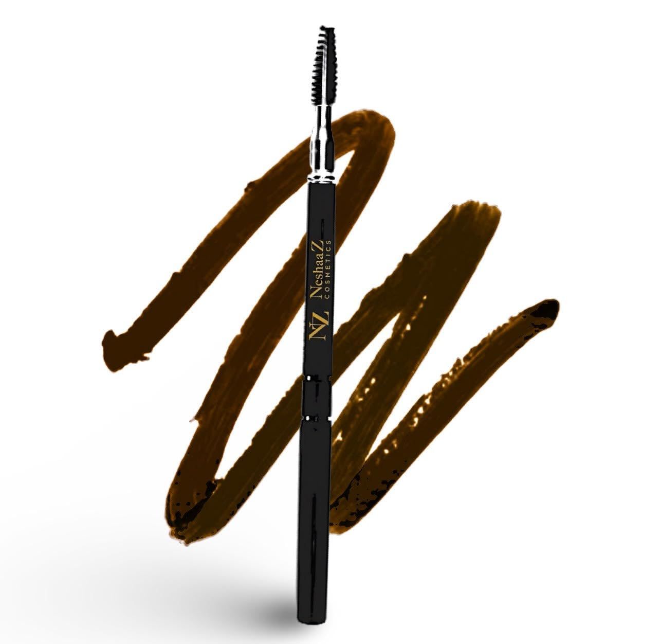 Premium Quality Eyebrow Definer with Smudger, Easy on Cream Pen, Made in USA (Dark Brown)