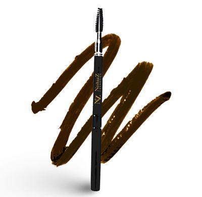 Premium Quality Eyebrow Definer with Smudger, Easy on Cream Pen, Made in USA (Dark Brown)