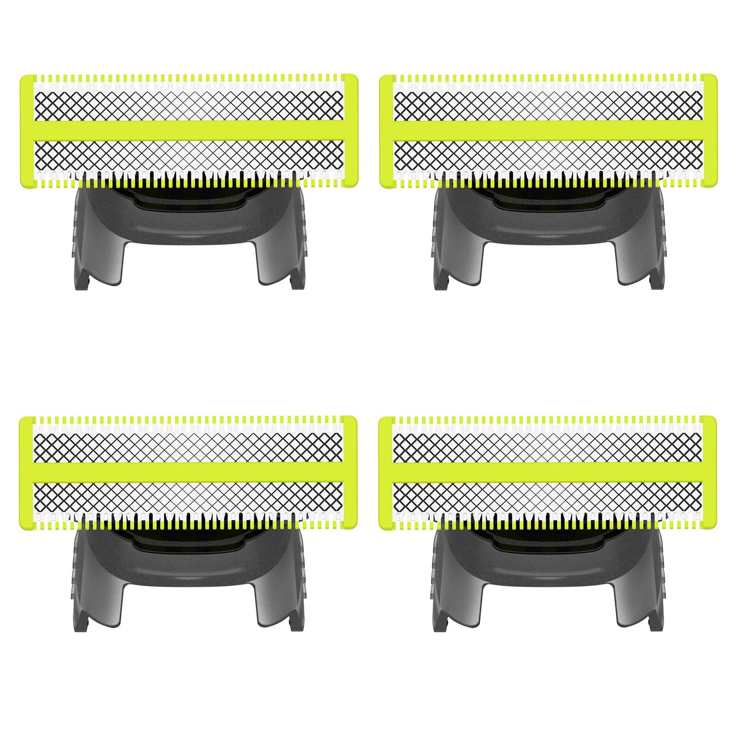 4-Pack replacement blades with 3 Guide Combs,Compatible with Norelco One blades Suitable spare blades QP14xxQP25xxQP26xxQP27xxQP28xx