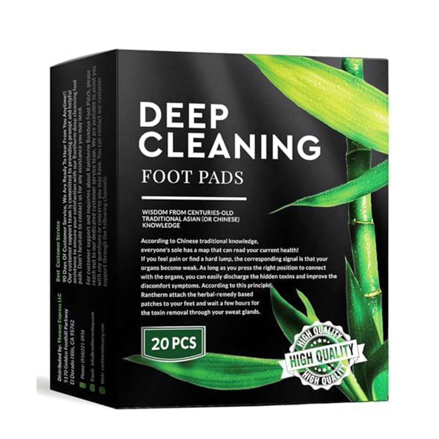 Foot Paches, Premium Deep Cleansing Foot Pads, Bamboo Foot Paches, Ginger Foot Pads for Promoting Sleeping, Relieving Fatigue and Relaxing Muscles &amp; Tendons and Eliminate Moisture 20 Packs
