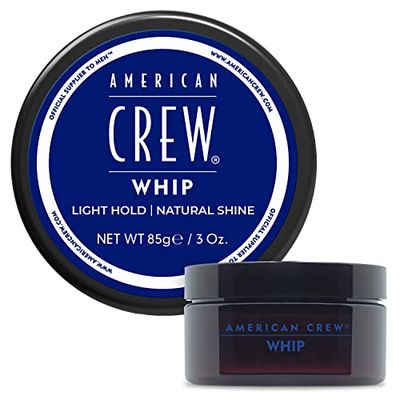 American Crew Men&#39;s Whip Styling Cream, Like Hair Gel with Light Hold &amp; Natural Shine, 3 oz