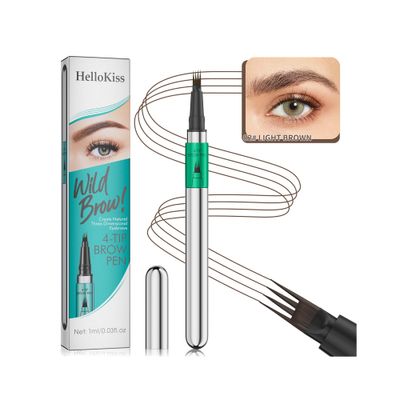 DLZZRS 4-Tip Eyebrow Pencil, Eyebrow Microblading Pen 4 Point Brow Pen, Lift &amp; Snatch Eyebrow Eye Makeup, Long-Lasting Waterproof &amp; Smudge-proof Eyebrow Pencil for Women(#02)