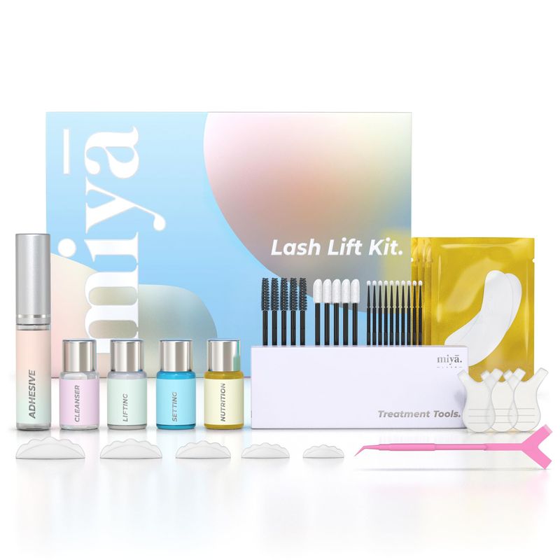 MIYA LASH Lash Lift Kit | Keratin Eyelash Perm Kit | Semi Permanent LVL Curling &amp; Lifting Eyelashes | Includes All Tools &amp; Accessories | Professional Result | Home &amp; Salon Use | Vegan Eyelash Lift Kit