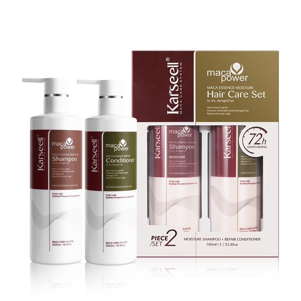 Karseell Collagen Hair Treatment Repair Conditioning, Shampoo and Conditioner Set for Dry Damaged Hair All Hair Types 16.9floz  16.9floz