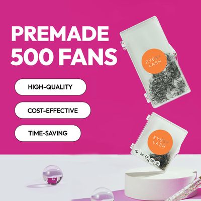Eyesy Lash 500 Promade Fans - 5D 0.07 Size 12mm Curl C - Premade Lash Fans for Eyelash Extensions Fluffy Volume Lashes Handmade Promades Eyelash Fans Loose Pre Made Fans Lash Extensions