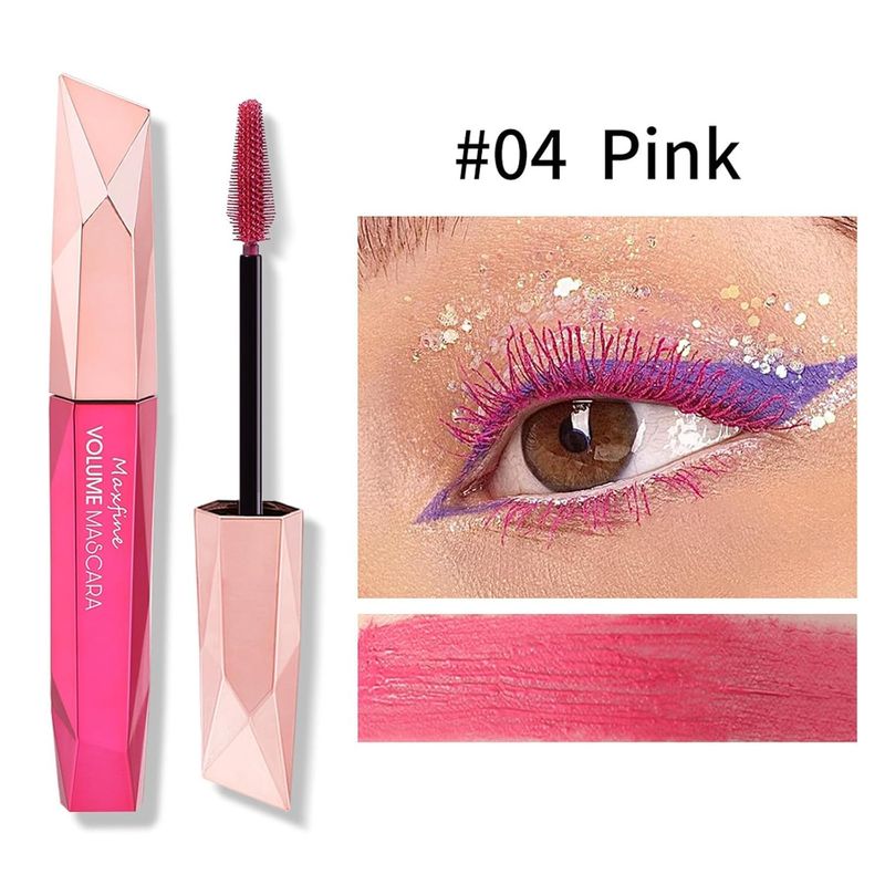 Kyannkara Washable Mascara Eye Makeup, Lengthening Mascara,Volumizing Mascara, Mascara Long-Wearing Makeup Pink