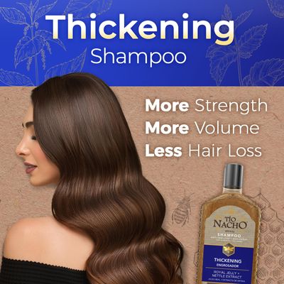 Tio Nacho Anti Hair Loss Thickening Volume Filler Shampoo with Royal Jelly &amp; Rosemary, Volumizing &amp; Body-Boosting Hair Care, 14 Fluid Ounces
