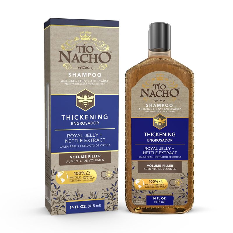 Tio Nacho Anti Hair Loss Thickening Volume Filler Shampoo with Royal Jelly &amp; Rosemary, Volumizing &amp; Body-Boosting Hair Care, 14 Fluid Ounces