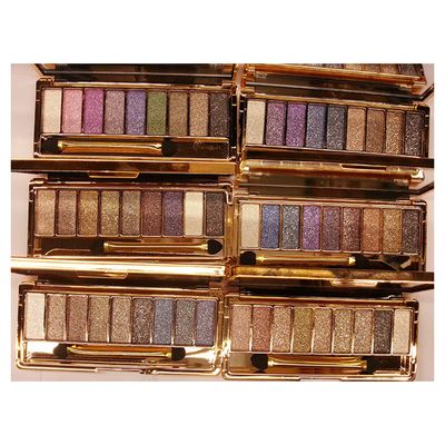 DISAAR BEAUTY 9 Colors Glitter Eyeshadow Eye Shadow Palette &amp; Makeup Cosmetic Brush Set NEW (#04)