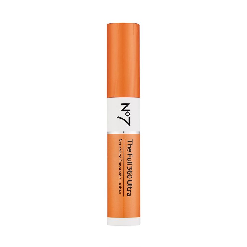 No7 The Full 360 Ultra Mascara - Black - Volumizing, Lash Lengthening Mascara with Shea Butter &amp; Vitamin E - Curved Wand Applicator (10ml)