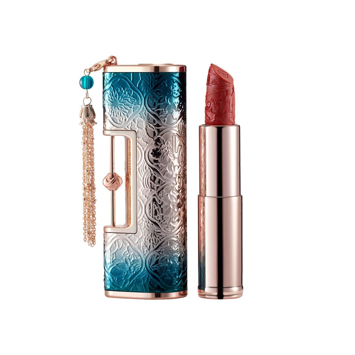 FLORASIS Blooming Rouge Love Lock Lipstick Long-Lasting Sculpting Lipstick Misty Matte Finish Lightweight Nourishing for Everyday Use (M520 I Love You)