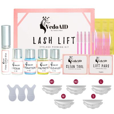 2025 VedoAID New Upgraded EyeLash Lift Kit Eyelash Extension Kit Eyelash Perm Kit, Eyelash Lifting &amp; Eyelash Curling Includes Eye Shields, Pads, Accessories, Easy for Beginner,Achieve Salon-Quality
