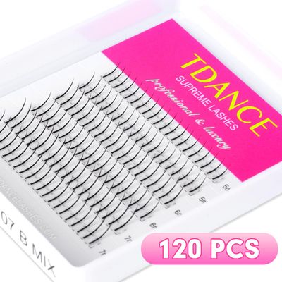 TDANCE Bottom Lash Extension 120 Pcs 0.07mm Thickness Lower Lash Extensions Bottom Lashes B Curl 5-7mm Mixed Under Bottom Lashes (0.07-B,5-7 mm)