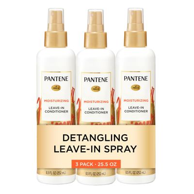 Pantene Conditioning Detangler Spray, Pro-V Repair &amp; Protect, Nutrient Boost for Damaged Hair, Antioxidant Enriched, Leave-In Conditioner, Smooth &amp; Shine, Sulfate-Free, 8.5 Fl Oz, 3 Pack