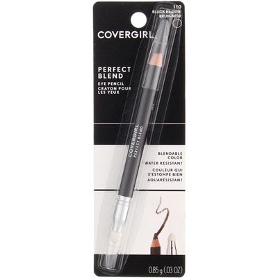CoverGirl Perfect Blend Eye Pencil, Black Brown 110 0.03 oz (Pack of 4)