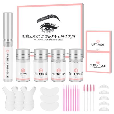 2 In 1 Lash Lift Kit &amp; Eyebrow Lamination Kit, Professional Lash Lift and Brow Lamination Kit Salon Home DIY Use, Curling Wave, Lash Extensions, Brow Perm, Long Lasting for 6-8 Weeks