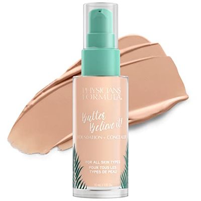 Physicians Formula Butter Believe It! Foundation  Concealer Fair-to-Light | Dermatologist Tested, Clinicially Tested