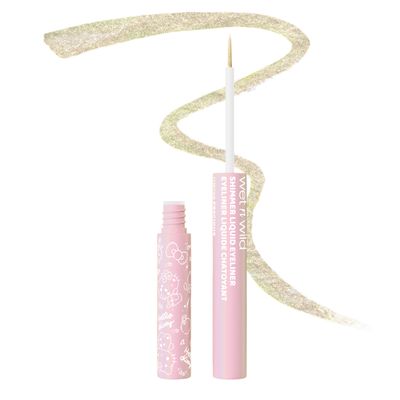 wet n wild Hello Kitty Shimmer Liquid Eyeliner, Richly Pigmented Iridescent Pearl Particles, Smooth &amp; Easy Brush Application, Cruelty-Free &amp; Vegan - Precious