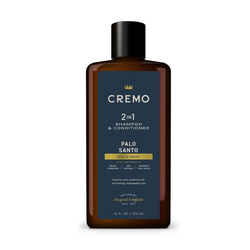 Cremo Palo Santo (Reserve Collection) Barber Grade 2-n-1 Shampoo &amp; Conditioner, 16 Oz (Packaging May Vary)