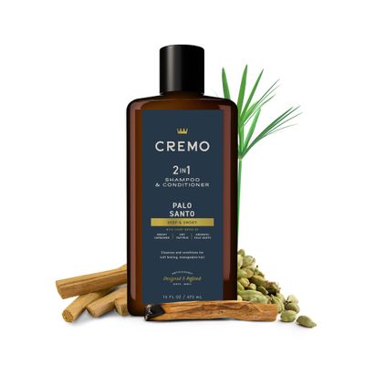 Cremo Palo Santo (Reserve Collection) Barber Grade 2-n-1 Shampoo &amp; Conditioner, 16 Oz (Packaging May Vary)