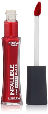 L&#39;Oral Paris Infallible Lip Pro Matte Gloss, Shanghai Scarlet, 0.21 fl. oz.