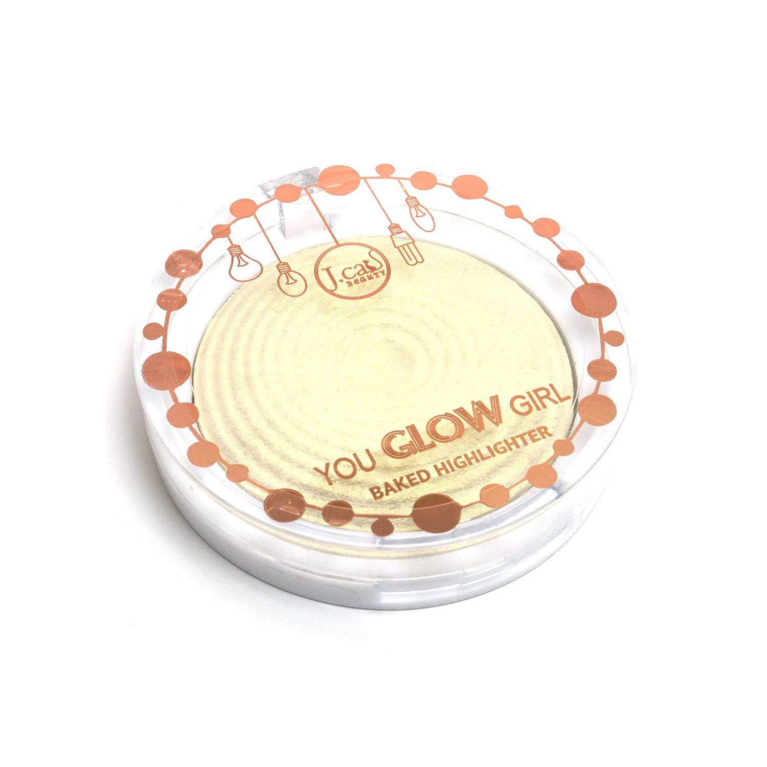 Jcat Beauty 1 x  YGG101 White Goddess  You Glow Girl Baked Highlighter makeup  Free Zipper Bag
