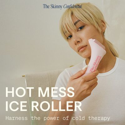 The Skinny Confidential HOT Mess Ice Roller for Face - Facial Roller Skincare Tools Contour, Tighten &amp; De-Puff Skin - Self Care Beauty Gift for Women &amp; Men for Clear, Radiant &amp; Smoother-Looking Skin