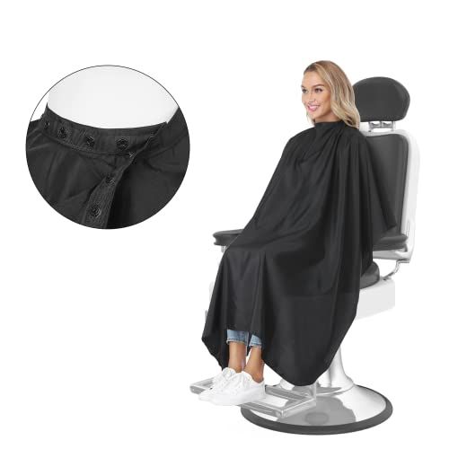 Professional Salon Barber Cape for MenWomen - Hairdressing Waterproof Hair Cutting Cape with Adjustable Snap Closure,Salon Equipment for Hair Stylist and Home Use