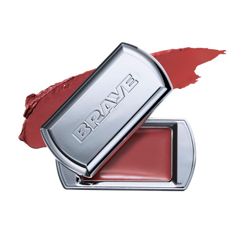 BRAYE Lipsleek Lip Balm, Monochromatic Cream Blush 2-in-1 Face Makeup, Hydrating &amp; Mood Buildable, Vegan  Cruelty-Free Glow for Cheeks l 03 Posh