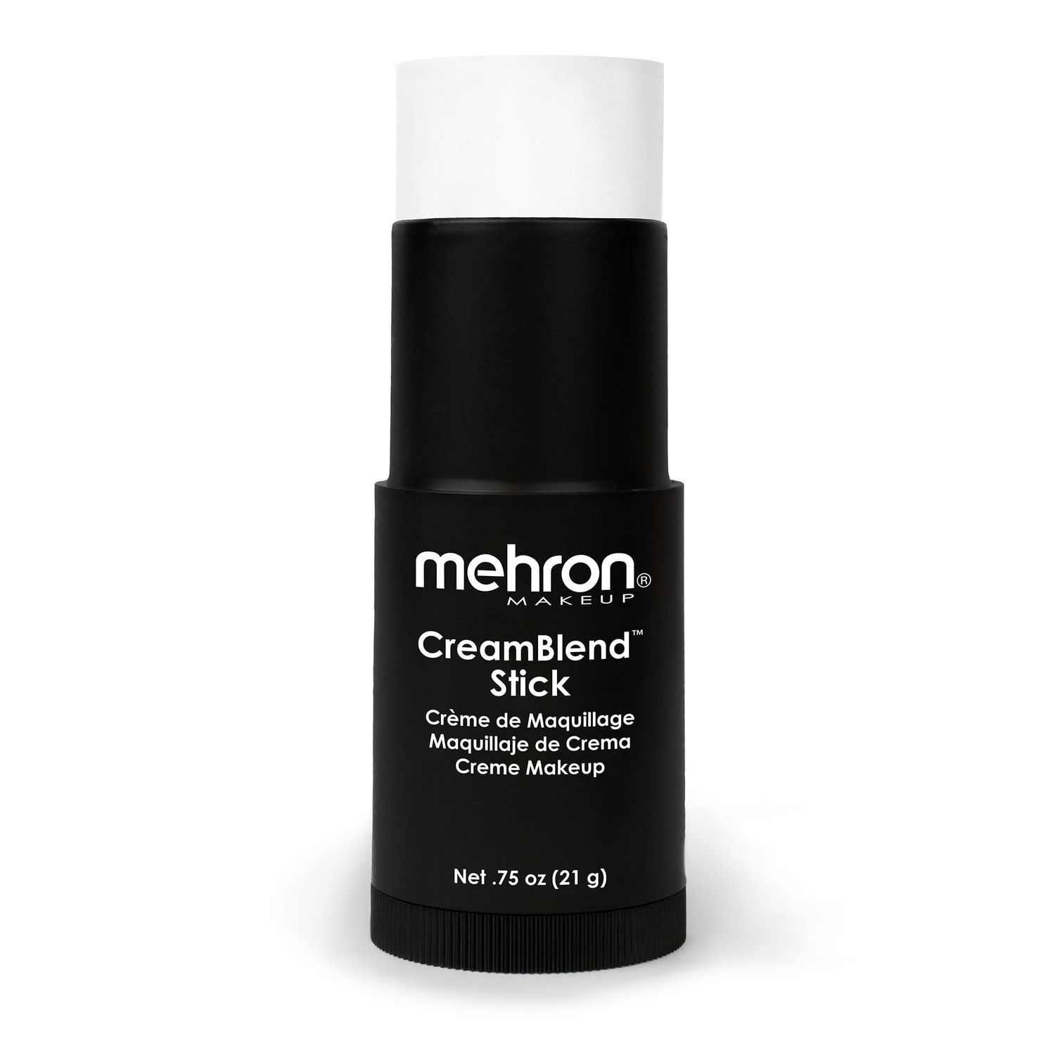 Mehron Makeup CreamBlend Stick | Face Paint, Body Paint, &amp; Foundation Cream Makeup | Body Paint Stick Perfect for Halloween Makeup .75 oz (21 g) (White)