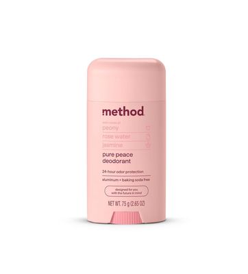 Method Deodorant, Pure Peace, Rose Water, Peonies  Pink Sea Salt notes, 24 Hour Odor Protection, 2.65 oz