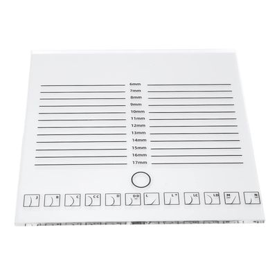 Eyelash Extension Pallet, 20x20cm Eyelash Extension Plastic Tray Clear Scale Transparency False Lashes Large Lash Tray with 12 Kinds Bends Double Row Lash Pallet Makeup Eyelash Adhesives Supplies