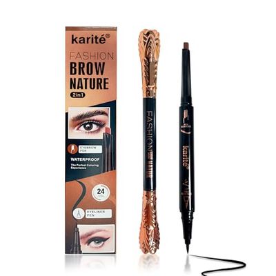 JOSURBEAUTY Sweat-proof Waterproof 2-in-1 Eyebrow Pencil for Women - Ended Eye Brow Pencil with Microblading Effect,coffee