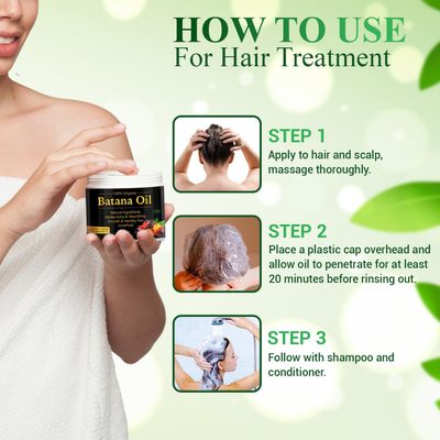 100% Natural Batana Oil for Hair Growth, Dr. Sebi Hair Oil from Honduras, Prevent Hair Loss, Eliminates Split Ends for Men &amp; Women