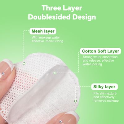 Boxed 100% Cotton Rounds for Face (150 Count), Dual-Texture, Soft, Lint-Free Makeup Remover Pads, Hypoallergenic, Highly Absorbent