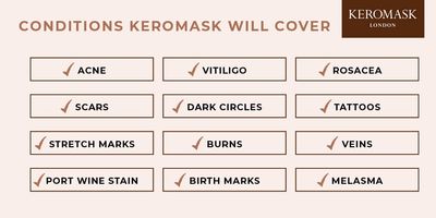 Keromask Full Coverage Concealer | Camouflage Makeup | Waterproof Concealer | Hypoallergenic | Vitiligo, Tattoo, Rosacea, Tattoo Cover | 24 Shades | Light No 3