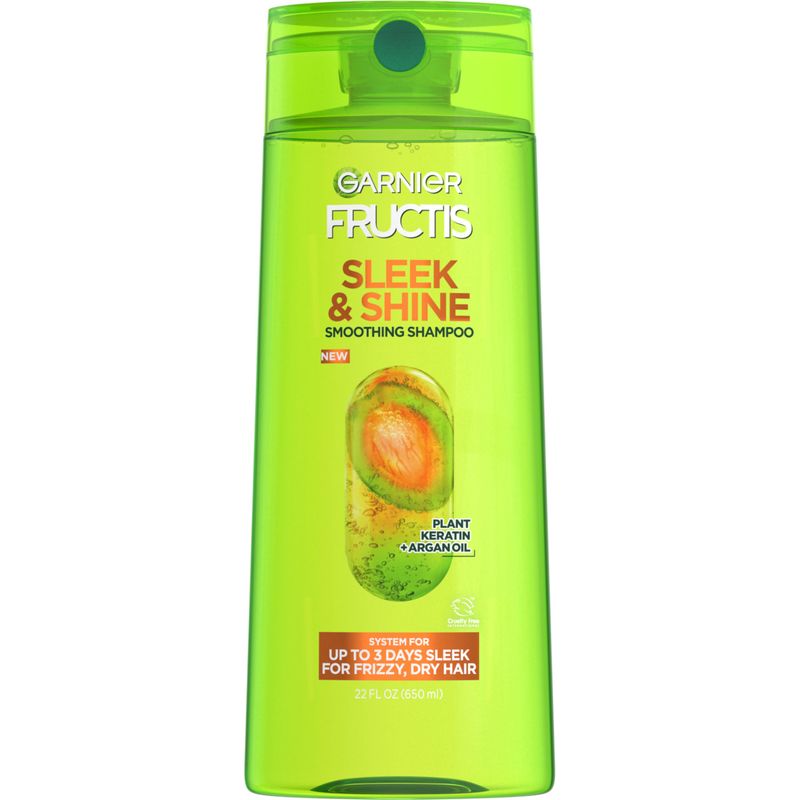 Garnier Fructis Sleek &amp; Shine Shampoo, Frizzy, Dry, Unmanageable Hair, 22 fl. oz.(Packaging May Vary)