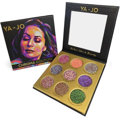 YA-JO 9-Color Multichrome Eyeshadow Palette - Ultra-Pigmented, Long-Lasting, &amp; Water Proof Eye Shadow - Blendable &amp; Shimmering Metallic Eyeshadow for All Skin Tones - Perfect for Day-to-Night Looks