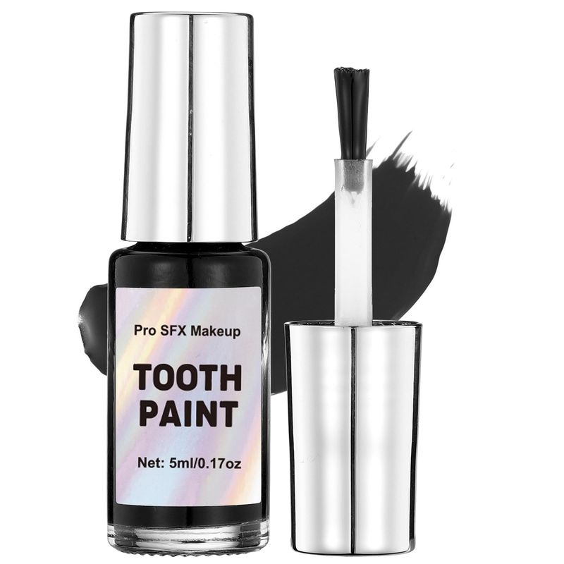 Wismee Black Tooth Paint, Professional Black Out Teeth Makeup, Perfect for Cosplay, Halloween Makeup, Theater, and Special Effects