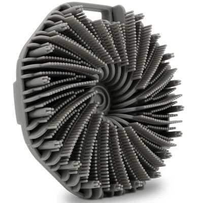 WETANG Silicone Body ScrubberExfoliating Body Scrubbers for use in Shower,Silicone Body Brush for Showering and Anti-Slippery Handles for All Skin Types(Grey)