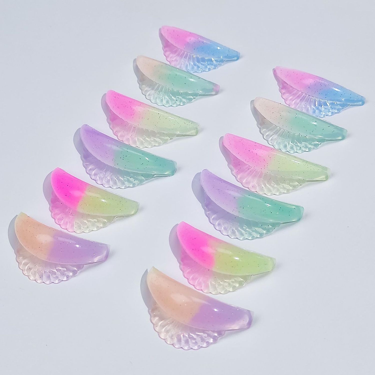 PERMANIA Lash Lift Pads, 12 Piece6 Sizes Liquid Silicone Lash Lift Rods with &#39;C&#39; Curl Super Soft &amp; Sticky Extreme Eyelash Curler DIY Makeup Beauty Tool (Colorful)