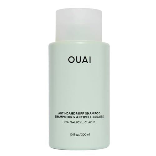 OUAI Anti Dandruff Shampoo - Soothing Salicylic Acid Shampoo for Flaky, Dry and Itchy Scalp - Reduces Itching, Redness and Irritation - Sulfate Free Scalp Care (10 Fl Oz)