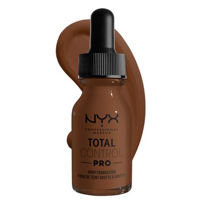 NYX PROFESSIONAL MAKEUP Total Control Pro Drop Foundation, Skin-True Buildable Coverage - Cocoa