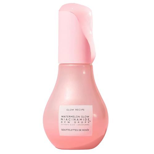 Glow Recipe Watermelon Glow Niacinamide Dew Drops Face Serum - Hydrating Hyaluronic Acid Skincare Serum, Makeup Primer &amp; Liquid Highlighter for Dewy, Glowing Skin - Brightening Face Serums (40ml)
