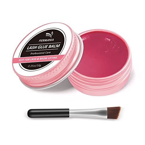 PERMANIA Lash Lift Balm, New Eyelash Lifting Adhesive0.35oz10g Lash Lift Glue Strong Viscosity and Water Solubility for Lash Perm Kit (Strawberry)