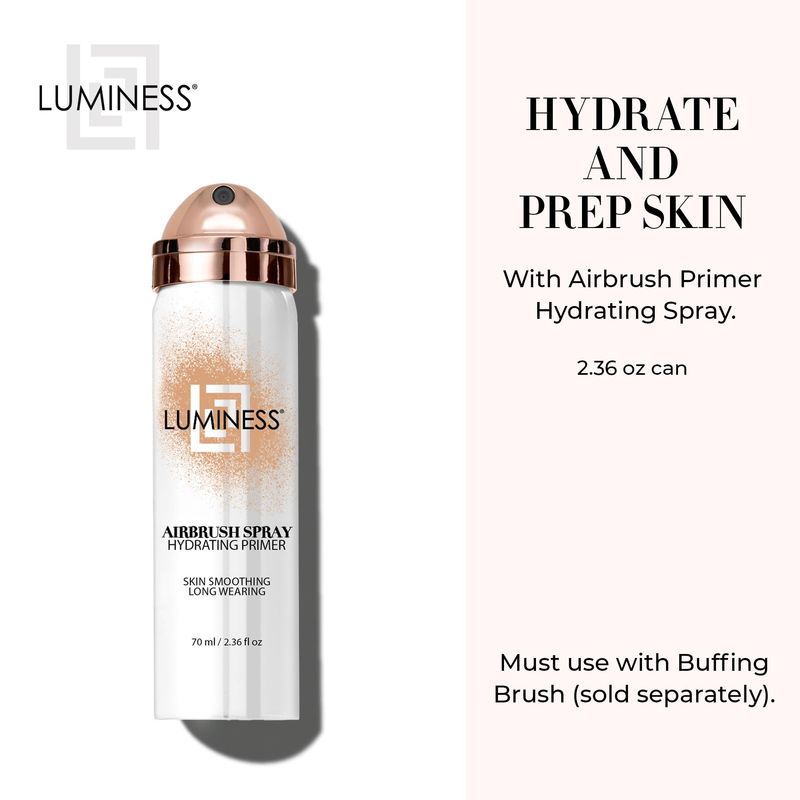 LUMINESS Airbrush Primer Hydrating Spray - Primes, Hydrates and Smooths Skin Texture for The Ultimate Canvas for Foundation Application - Hydrolyzed Silk &amp; Hyaluronic Acid - 1.66oz